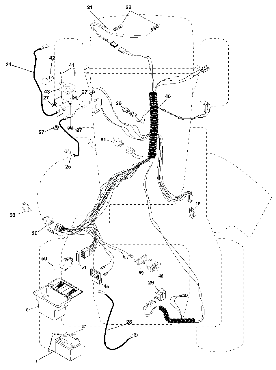 Electrical Diagram and Parts List for YTH1542 (954567048-C)(2001-04) Husqvarna Lawn Tractor