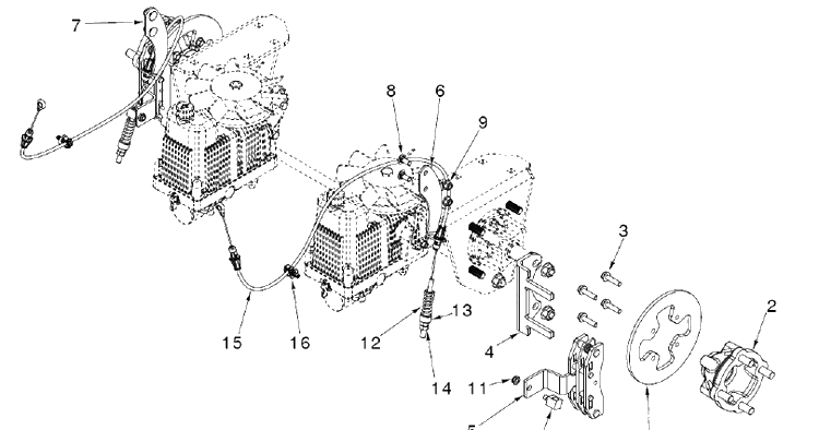 Brake Diagram and Parts List for Z448  Husqvarna Lawn Mower