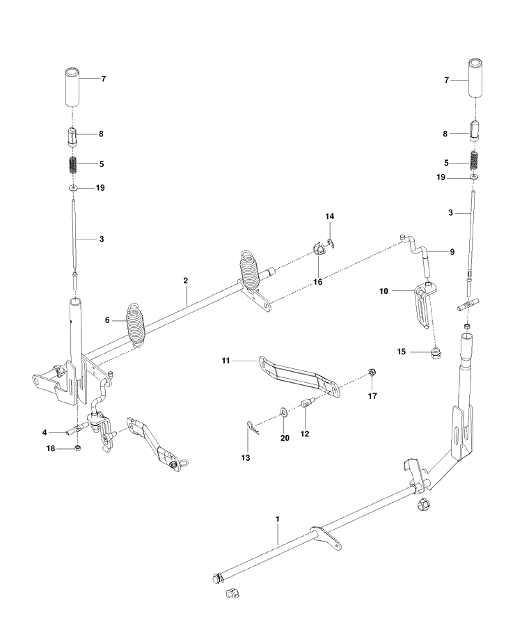 Brake / Rear Mower Lift Diagram and Parts List for RZ5424 (967003701)(2013-06) Husqvarna Lawn Mower