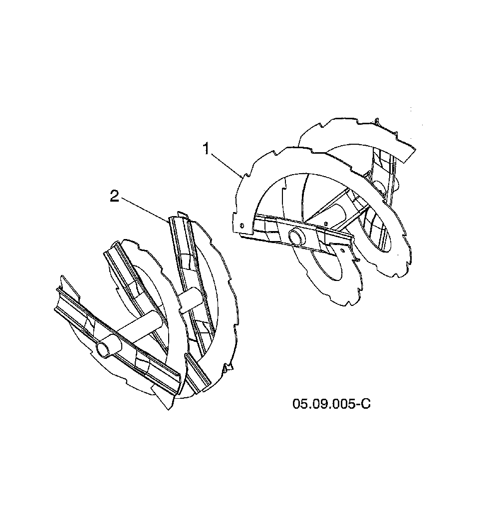Auger weld Diagram and Parts List for 96193009603  Husqvarna Snow Blower