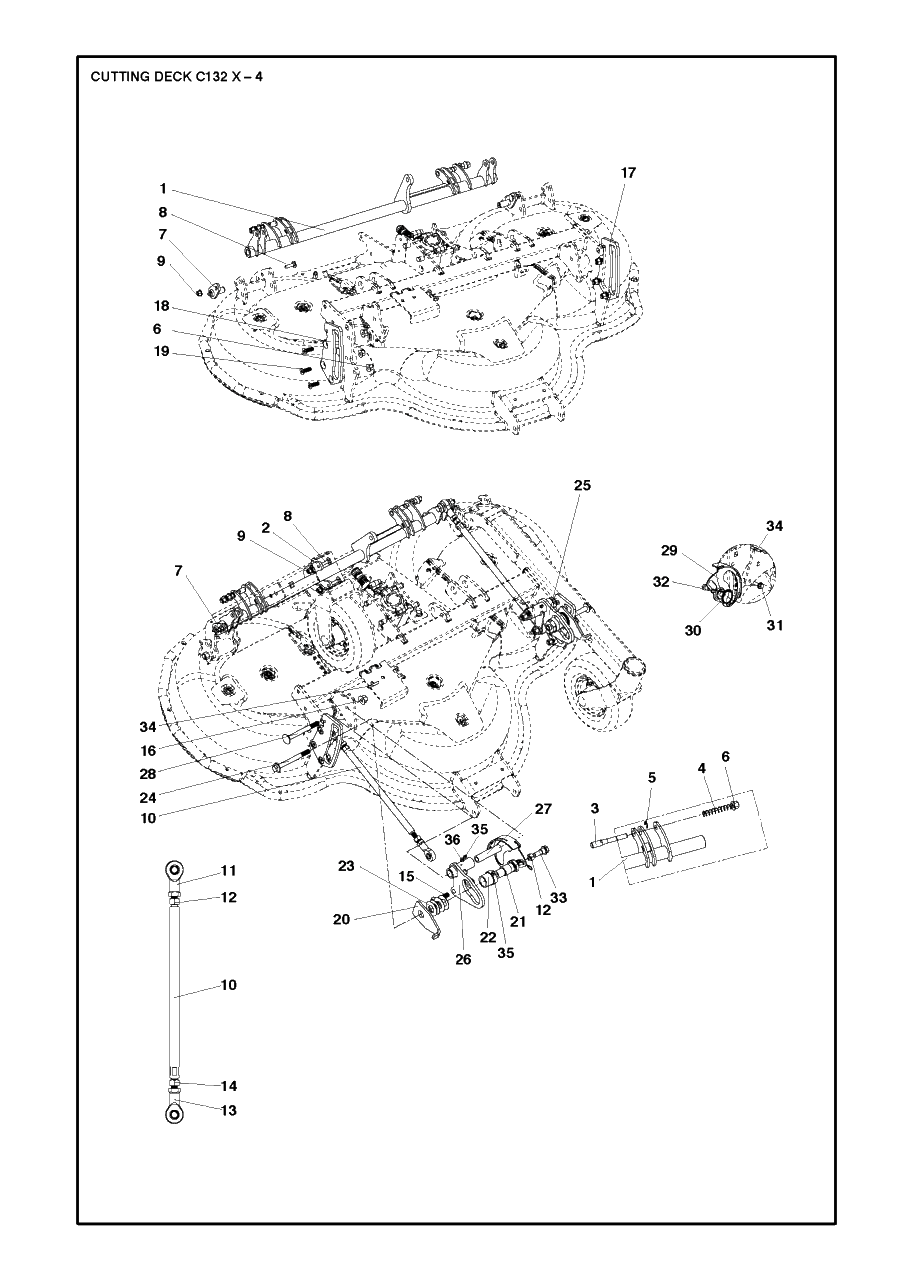 52-Inch/132cm Cutting Deck 8 Diagram and Parts List for C132X (967294001)(2019-09) Husqvarna Lawn Tractor Accessories