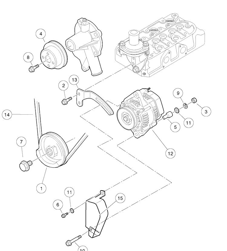60-Amp Alternator Diagram and Parts List for HUV4421GXP 2009 Husqvarna Lawn Tractor