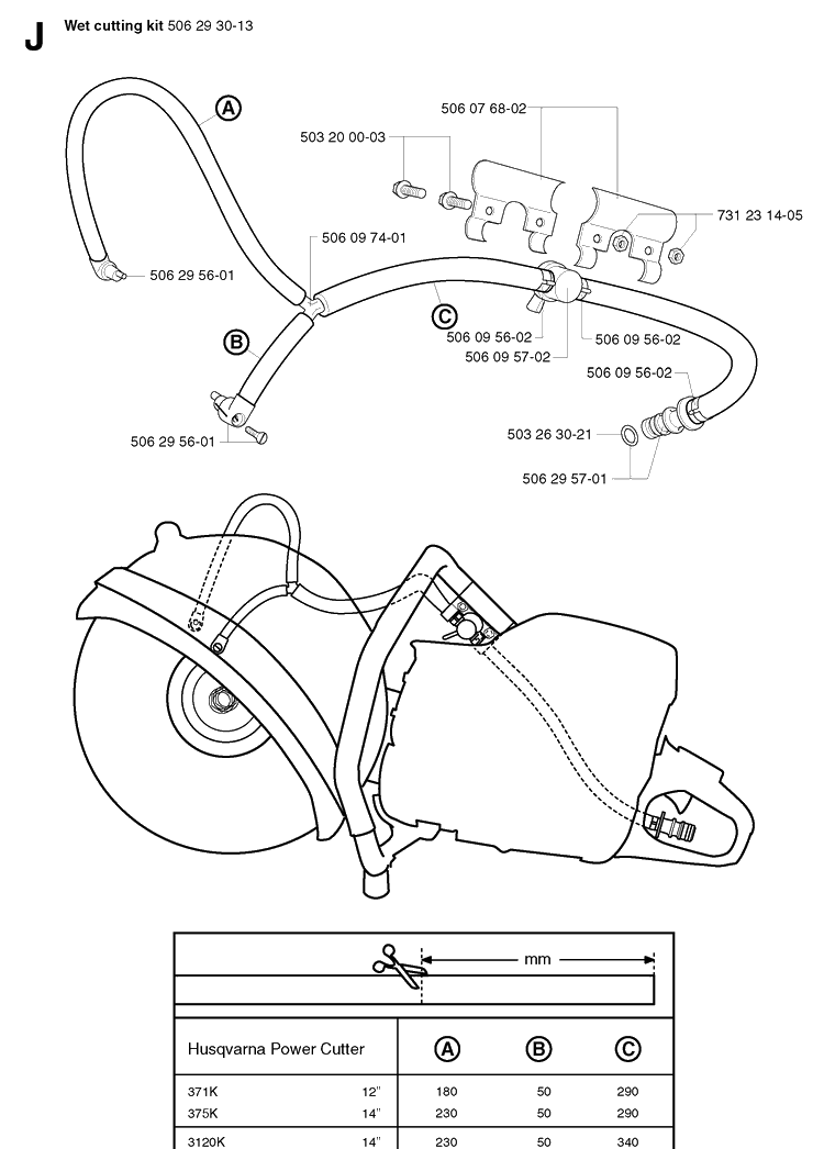 Accessories Diagram and Parts List for KV03 2002-08 Husqvarna Lawn Tractor Accessories