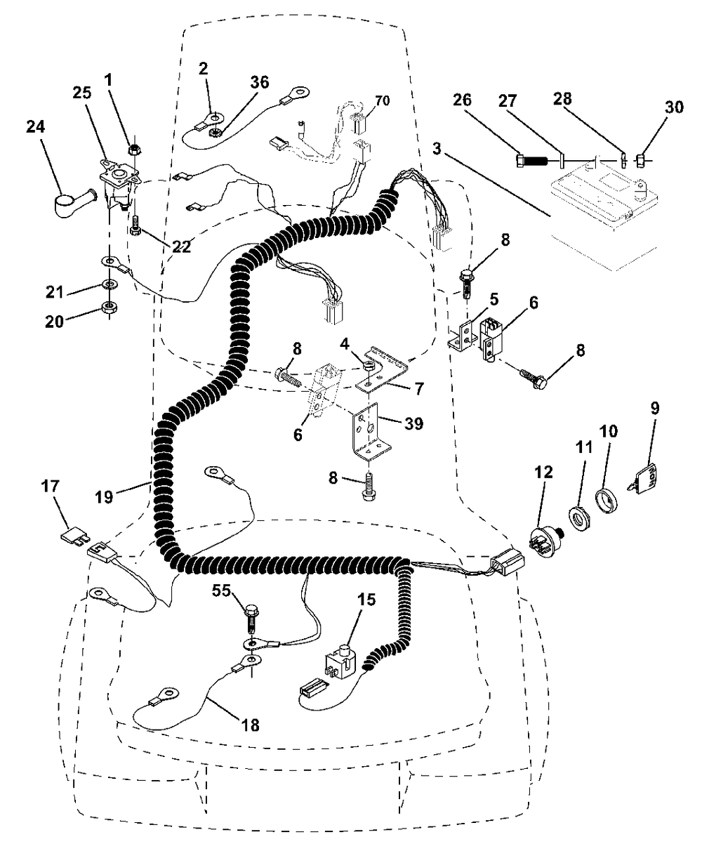 Electrical Diagram and Parts List for LR121 (954140001-A)(1996-08) Husqvarna Lawn Tractor