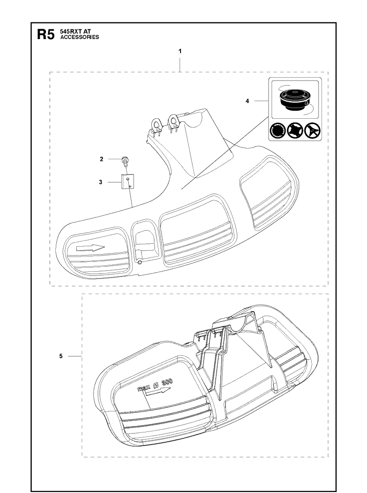 Accessories 4 Diagram and Parts List for 545RXTAT  Husqvarna Brush Cutter