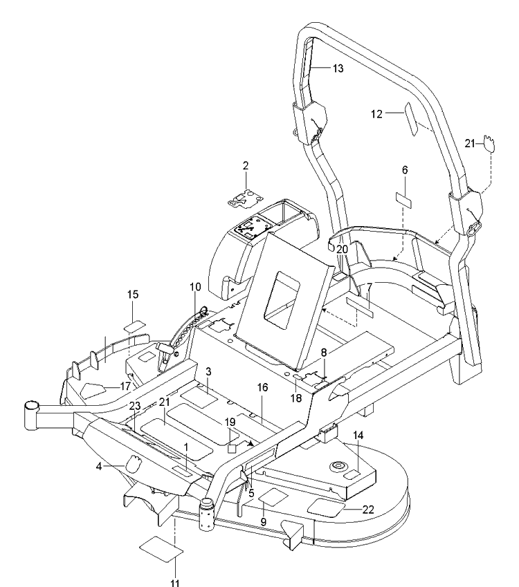 Decals Diagram and Parts List for M-ZT61 (96717701001)(2019-02) Husqvarna Lawn Mower