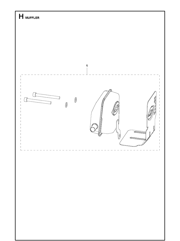 Muffler Diagram and Parts List for 331RB  Husqvarna Edger