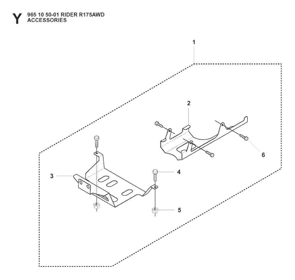 Accessories Diagram and Parts List for R175AWD (965105001)(2008-06) Husqvarna Lawn Tractor