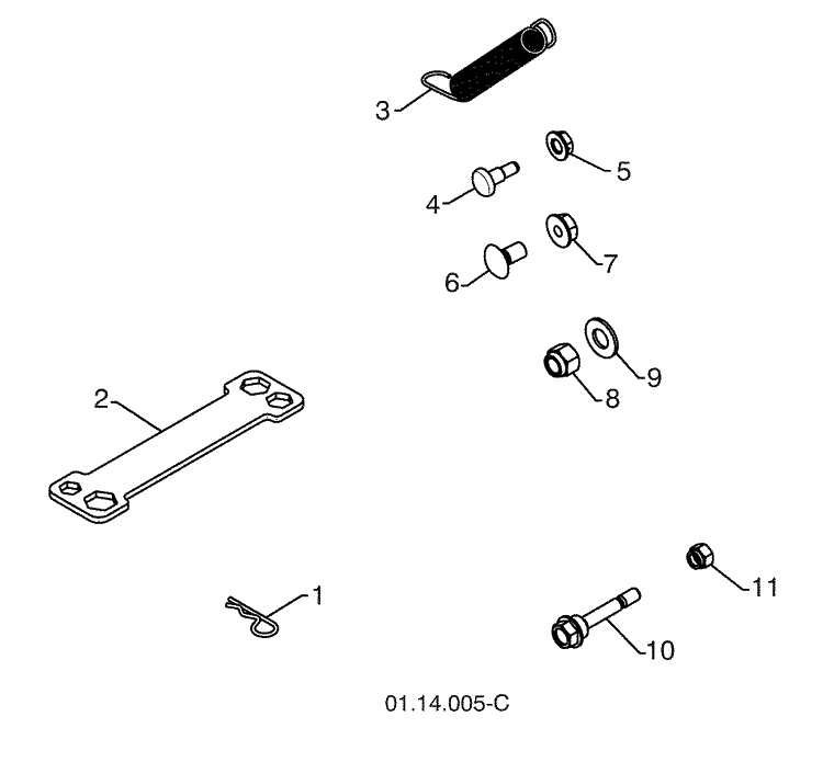 Bag Of Parts 2 Diagram and Parts List for ST276EP (96191003200)(2009-09) Husqvarna Snow Blower