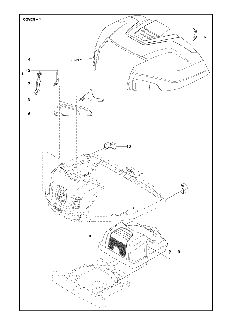 Cover 2 Diagram and Parts List for R214T AWD Husqvarna Lawn Mower