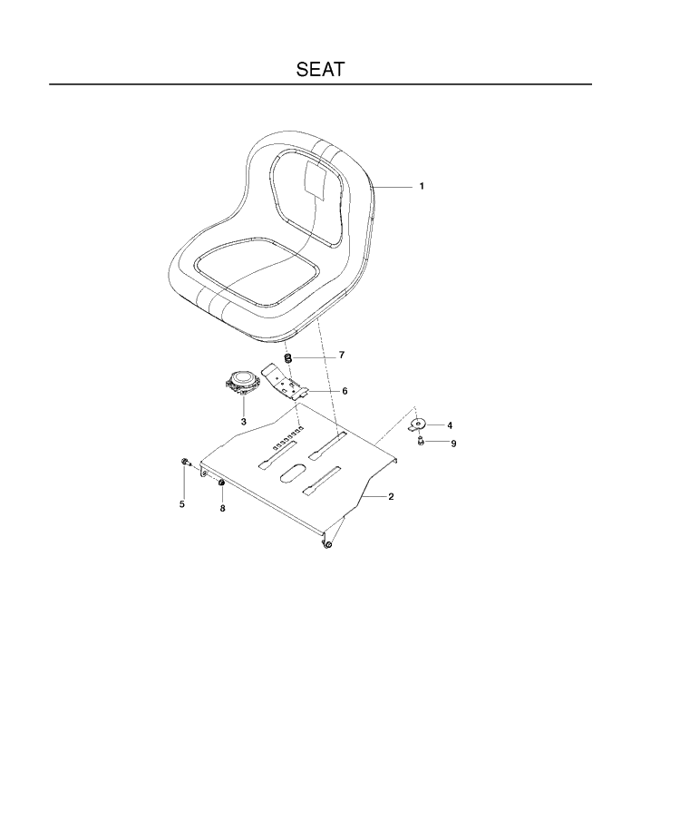 Seat Diagram and Parts List for RZ4219BF (966582201)(2011-02) Husqvarna Lawn Mower