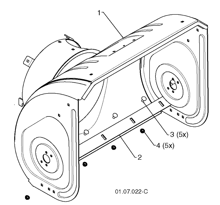 Auger Housing And Impeller 6 Diagram and Parts List for ST268EP (96191003806)(2012-09) Husqvarna Snow Blower