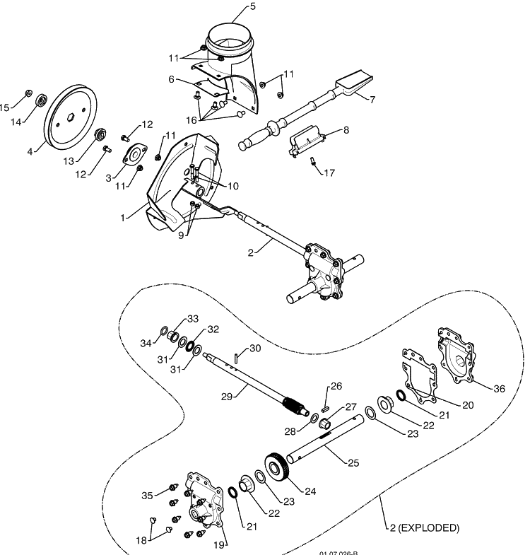 Auger Housing/Impeller Assembly-A Diagram and Parts List for 12524SB (96193004600)(2009-06) Husqvarna Snow Blower
