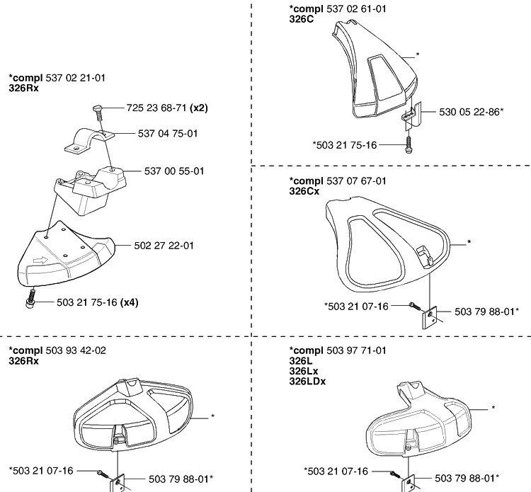 Accessories (A) Diagram and Parts List for 326L 2002-08 Husqvarna Brush Cutter