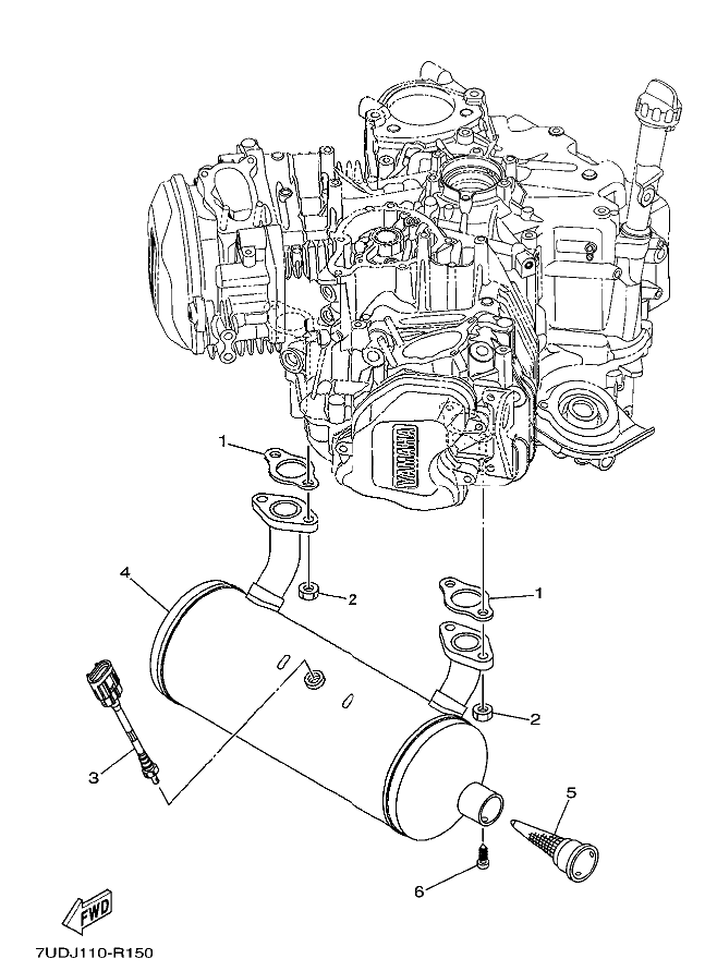 Body Fitting Diagram and Parts List for MX800VJ 2018-09 Husqvarna Engine