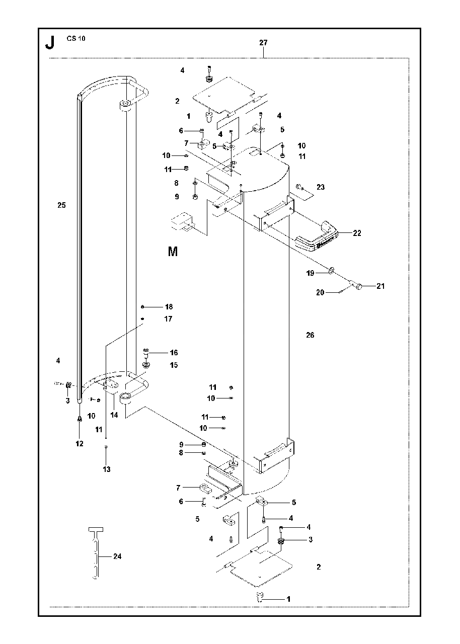 Wheels And Tires Diagram and Parts List for CS10 2012-11 Husqvarna Circular Saw