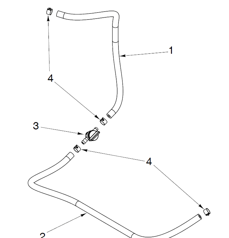 Fuel Line And Valve Diagram and Parts List for Z454 (96798470101)(2020-04) Husqvarna Lawn Mower