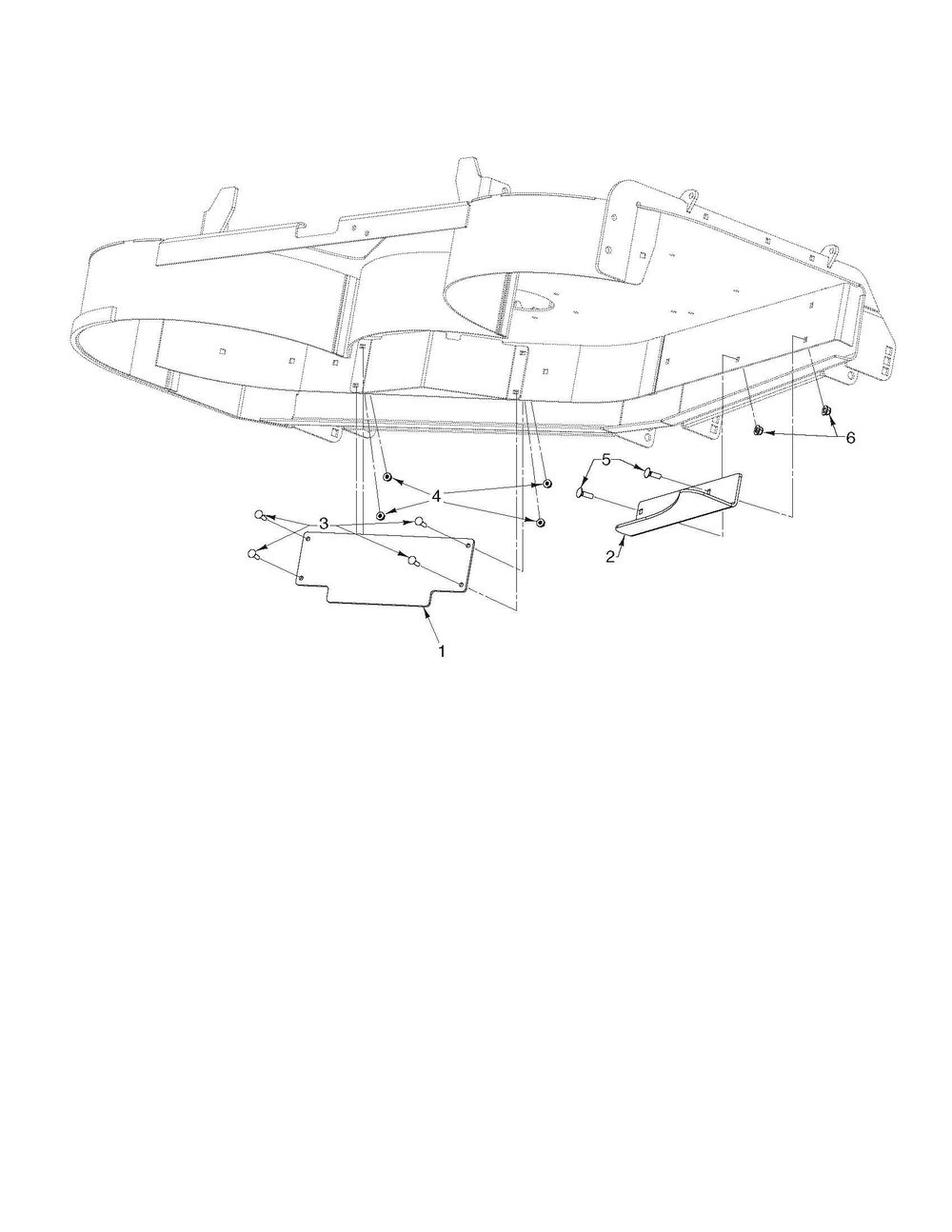 Debris Shield Diagram and Parts List for Z400(54-60) (598390201)(2020-04) Husqvarna Lawn Mower