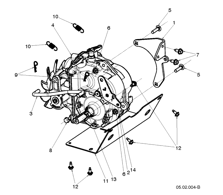 Drive Diagram and Parts List for ST427T  Husqvarna Snow Blower
