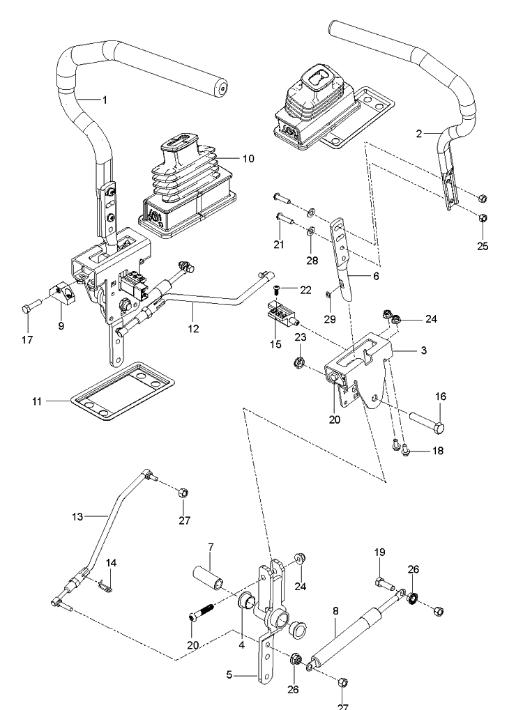 Steering Diagram and Parts List for Z254F (96795400300)(2018-10) Husqvarna Lawn Mower