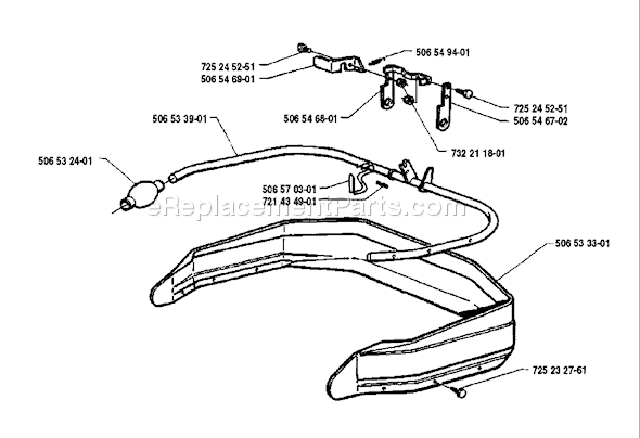 Page D Diagram and Parts List for RIDER85012 1990-02 Husqvarna Lawn Tractor