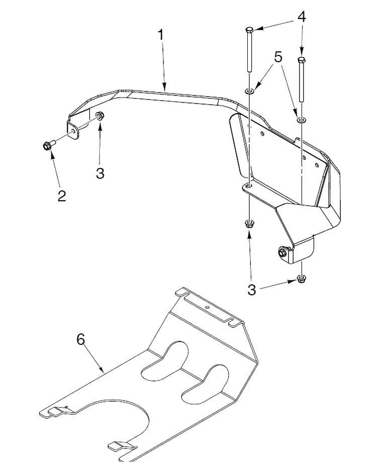Frame - Rear Guards Diagram and Parts List for Z454 (96798470101)(2020-04) Husqvarna Lawn Mower