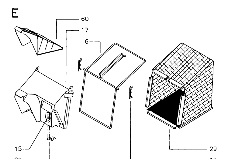 Bagger 4 Diagram and Parts List for 46 ROYAL Husqvarna Lawn Mower