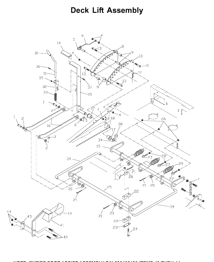 Mower Lift / Deck Lift Diagram and Parts List for ZTH6123 (968999203)(2002-10) Husqvarna Lawn Mower
