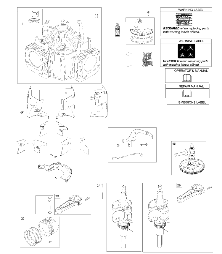 Cylinder Diagram and Parts List for 4055773220B1 2017-01 Husqvarna Engine