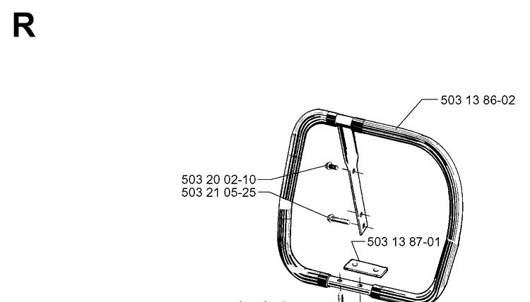 Handle 2 Diagram and Parts List for 3120 19980900001-20000600000 Husqvarna Chainsaw