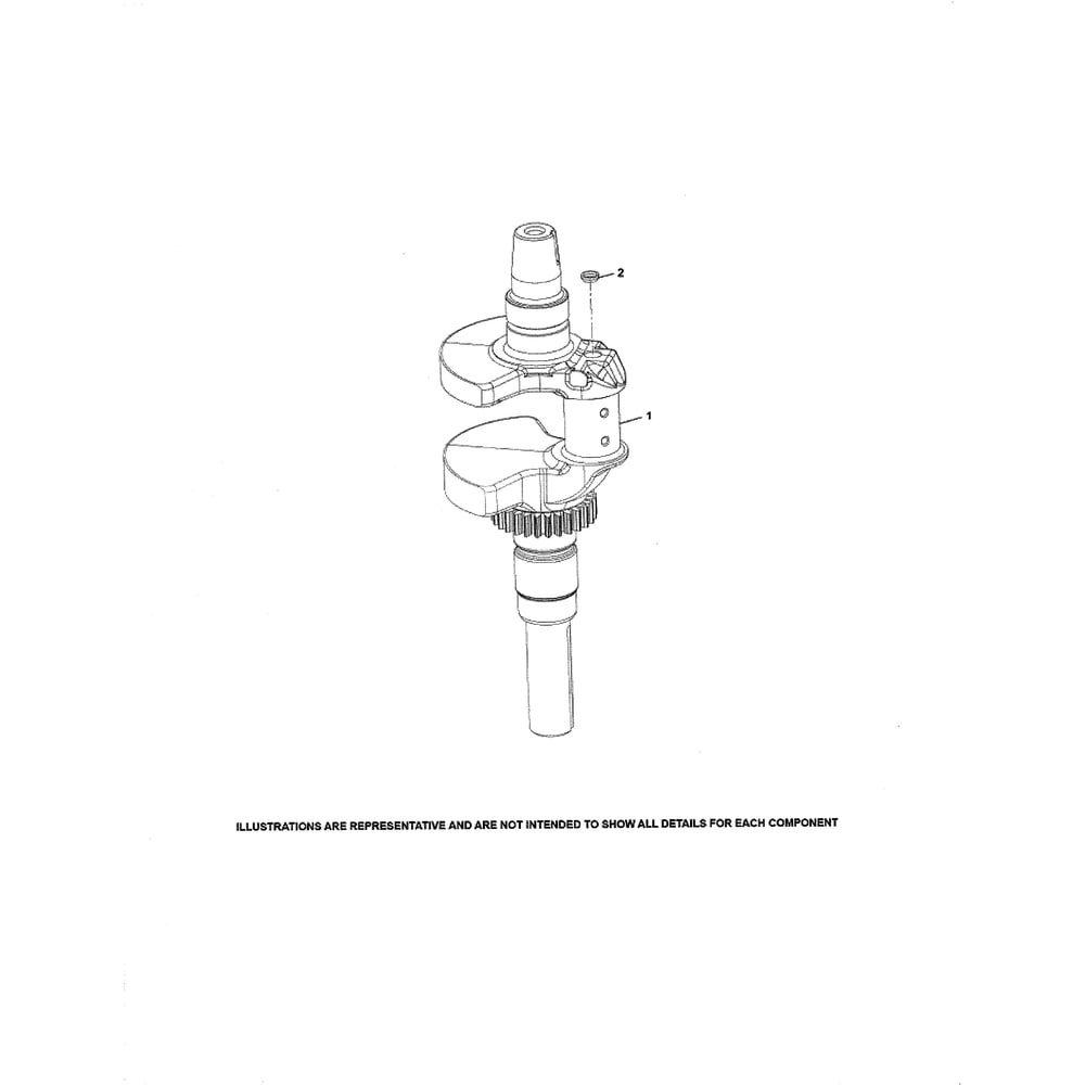 Engine >> Crankshaft Diagram and Parts List for 96043020300  Husqvarna Lawn Tractor