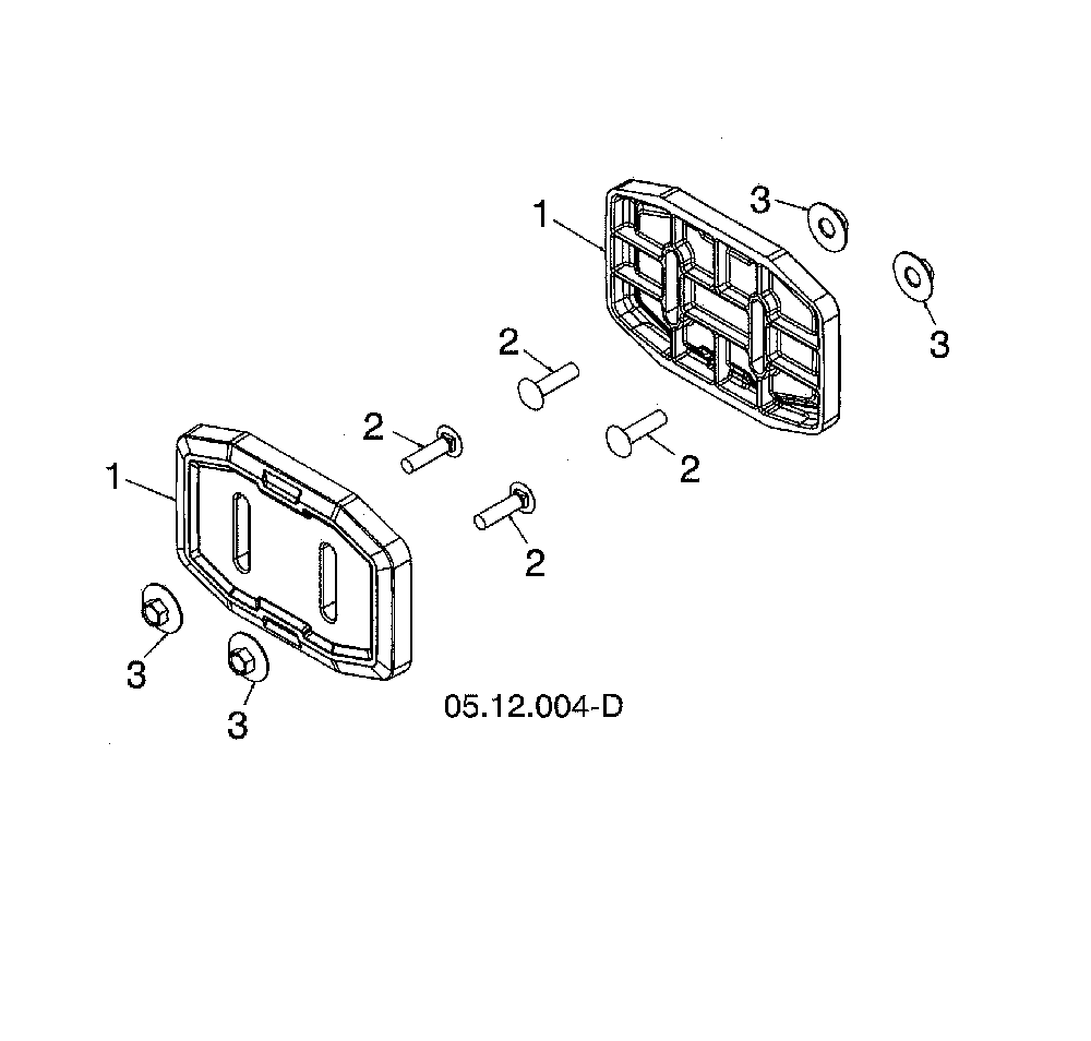 Skid show Diagram and Parts List for 96193009604  Husqvarna Snow Blower