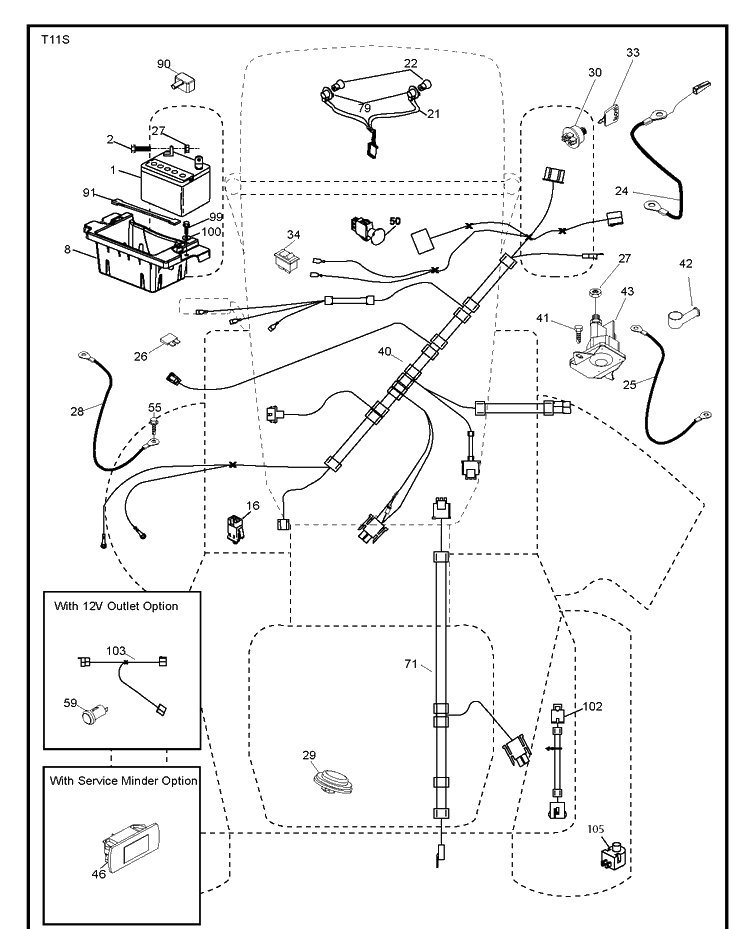 Electrical Diagram and Parts List for YTH2454 (96043009301)(2010-04) Husqvarna Lawn Tractor