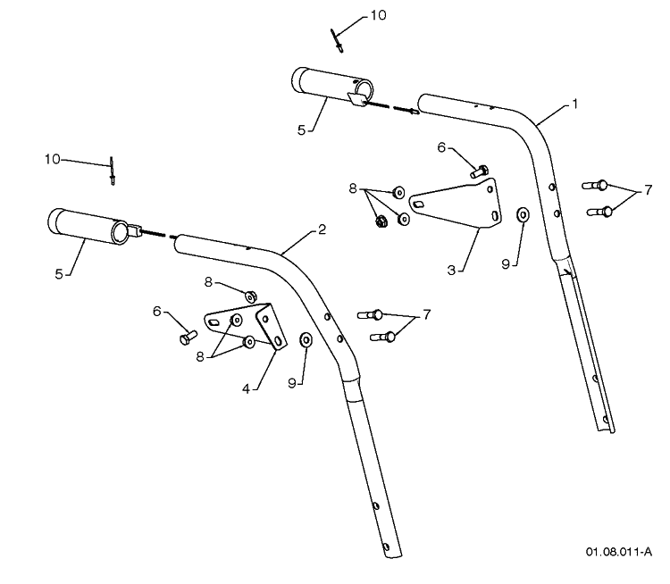 Handles 3 Diagram and Parts List for ST261E (96191003000)(2009-09) Husqvarna Snow Blower
