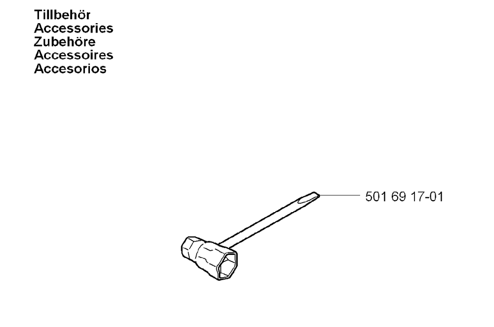 Accessories Diagram and Parts List for 455ERANCHER 2007-01 Husqvarna Chainsaw