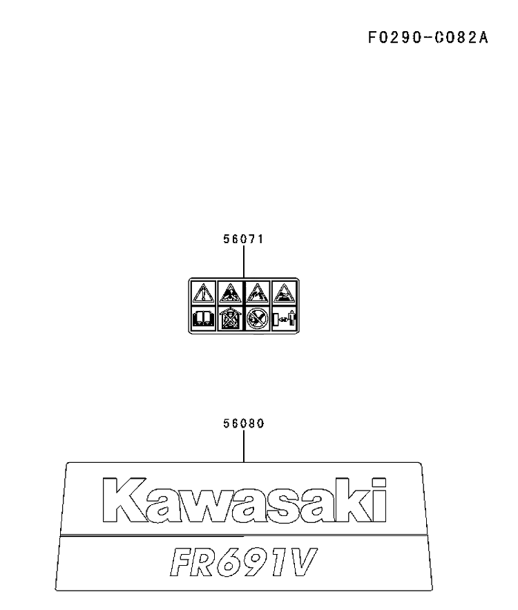 Decals Diagram and Parts List for FR691V-AS29 2017-09 Husqvarna Engine