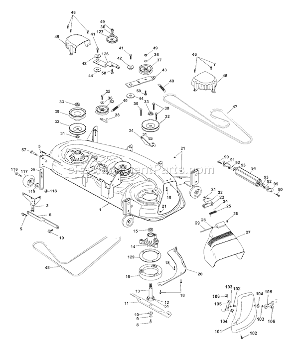 Page G Diagram and Parts List for GTH225 (954140103A) (1999-10) Husqvarna Lawn Tractor