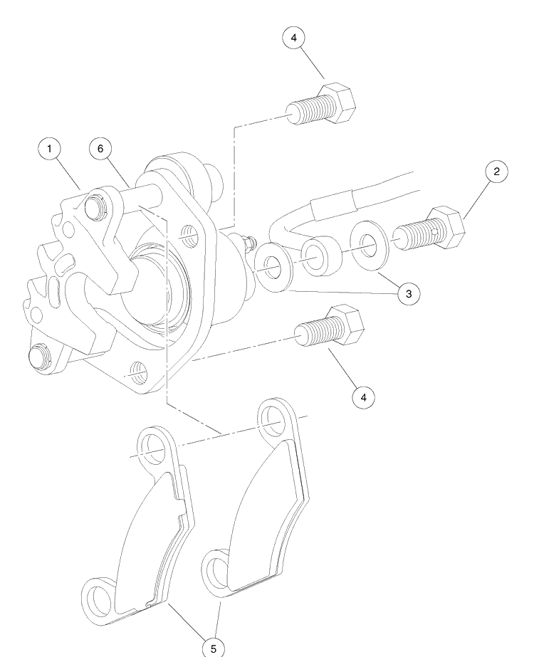 Front Brake Assembly Diagram and Parts List for HUV4421GXP 2009 Husqvarna Lawn Tractor