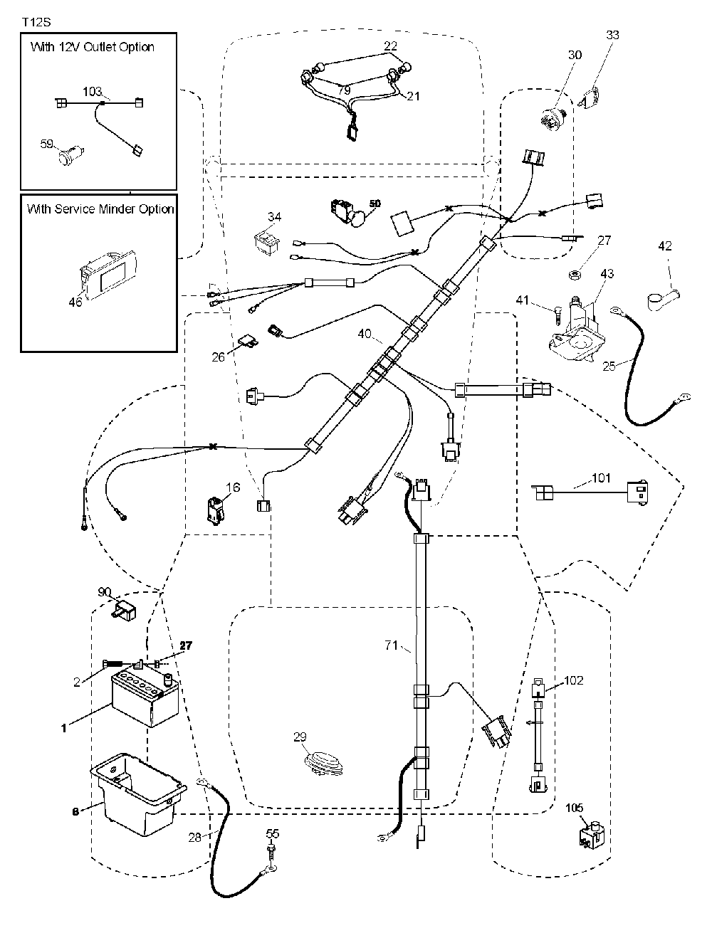 Electrical Diagram and Parts List for LTH1742T (96041006701)(2008-11) Husqvarna Lawn Tractor