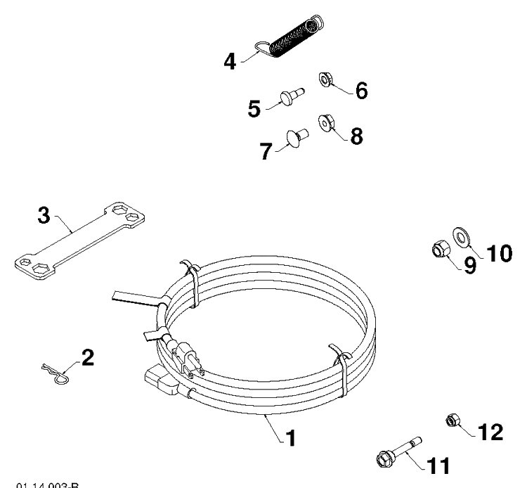 Accessories 3 Diagram and Parts List for 1830HV (96193007306)(2013-08) Husqvarna Snow Blower