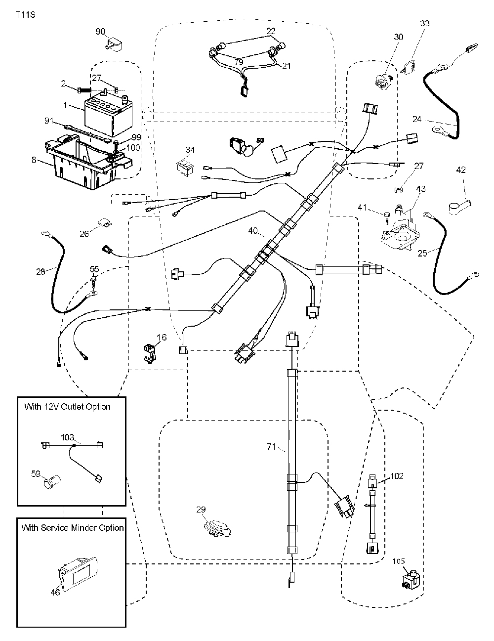 Electrical Diagram and Parts List for YTH2754T (96041006202)(2009-02) Husqvarna Lawn Tractor