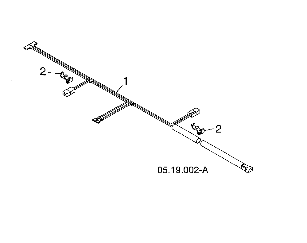 Lights wire harness Diagram and Parts List for 96193009705  Husqvarna Snow Blower