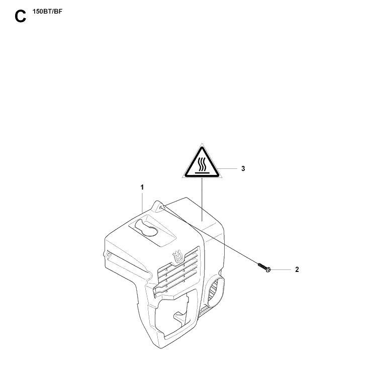 Cylinder Cover Diagram and Parts List for 150BT 20094000001-Current Husqvarna Leaf Blower / Vacuum