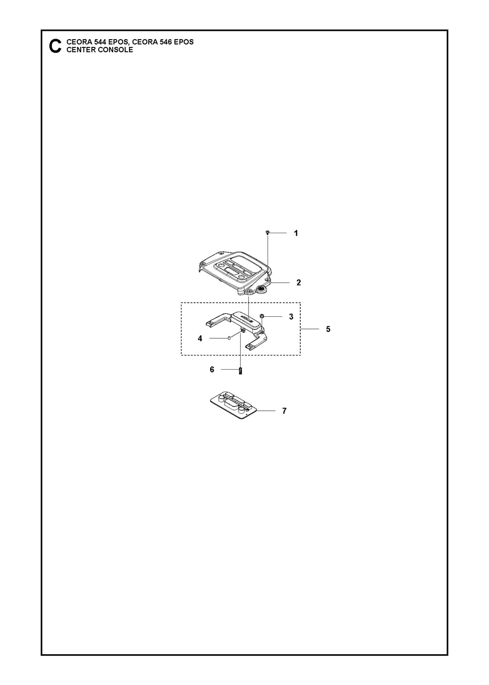 Console Diagram and Parts List for CEORA544EPOS  Husqvarna Lawn Mower