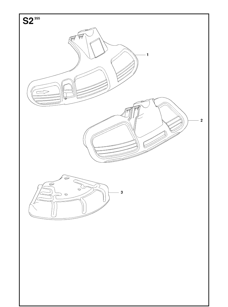 Guards Diagram and Parts List for 355FX 20082700001-20192999999 Husqvarna Brush Cutter