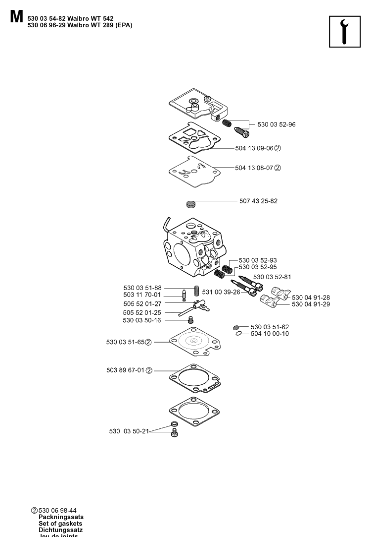 Service Updates 2 Diagram and Parts List for 141 20013500001-20030100000 Husqvarna Chainsaw