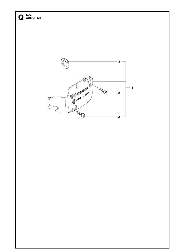 Winter Kit Diagram and Parts List for 440E 2011-05 Husqvarna Chainsaw