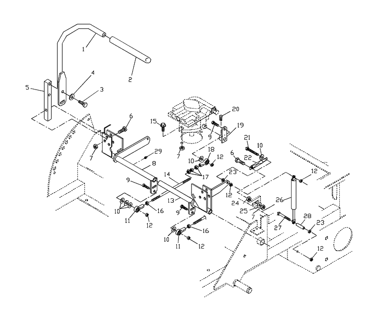 Motion Control Assembly Diagram and Parts List for ZTHKW4818 2001-09 Husqvarna Lawn Mower
