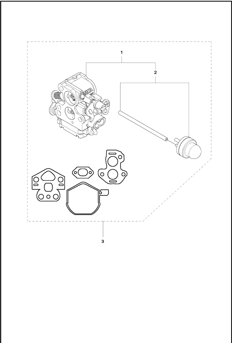 Carburetor Details Diagram and Parts List for 120MARKII (967861901)(2018-05) Husqvarna Chainsaw