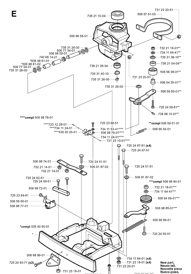 Steering Column Diagram and Parts List for RIDER16 2003-01 Husqvarna Lawn Mower